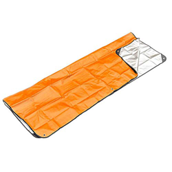 Cobija de emergencia de primeros auxilios al aire libre de emergencia saco de dormir aislante reflectante naranja película aluminizada naranja (BCVBFG características