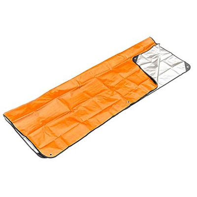 Cobija de emergencia de primeros auxilios al aire libre de emergencia saco de dormir aislante reflectante naranja película aluminizada naranja (BCVBFG