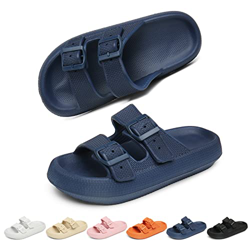Geweo Zapatilla de Baño Chancletas Mujer Hombr Zapatillas Casa Verano Zapatos de Playa y Piscina Antideslizantes Interior Exterior Chanclas Ajustable  precio
