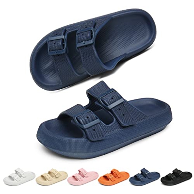 Geweo Zapatilla de Baño Chancletas Mujer Hombr Zapatillas Casa Verano Zapatos de Playa y Piscina Antideslizantes Interior Exterior Chanclas Ajustable 