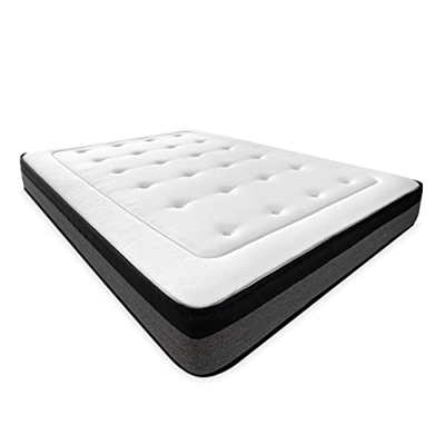 Somnia Descanso - Colchón Viscoelástico Louvre Viscogel | Alto Confort | Antiácaros, Antibacterias e Hipoalergénico | 90x190