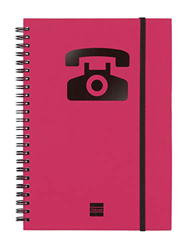 Finocam 8510698 - Agenda telefónica espiral a5, color magenta precio