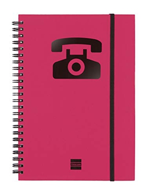 Finocam 8510698 - Agenda telefónica espiral a5, color magenta