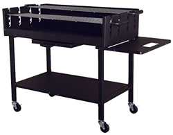 METRO Professional Barbacoa con ruedas, acero inoxidable, 67.5 x 136.5 cm, negro precio
