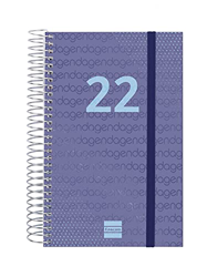 Finocam Espiral Year - Agenda Enero 2022 - Diciembre 2022 (12 meses), Mediano - E5 - 117x181 mm, Azul características