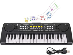 Teclado de piano para niños, 37 teclas, portátil, mini, multifunción, electrónico, para aprender a tocar el piano, para niños y niñas, de 3 a 12 años, precio