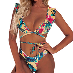 UMIPUBO Mujer Conjunto De Bikini Push Up Ropa De Playa Bikini de Triángulo Bikini Mujer Acolchado Dos Piezas Traje de baño Bañador Bikini Sets (B, M) en oferta
