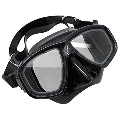 Scuba Choice Máscara Buceo-Lentes correctoras RX para hipermetropía-Visión Total-Negro +2.0