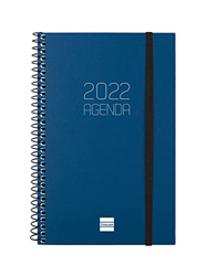 Finocam - Agenda 2022 Semanal, de Enero 2022 a Diciembre 2022 (12 meses) E5 - 117x181 mm Espiral Opaque Azul Internacional precio