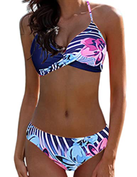 JFAN Bikini Mujer Elegante Traje de Baño Conjunto Bañador Estampado Bañador Halter Mujer Ropa de Playa Traje de Baño Bikini Sets precio