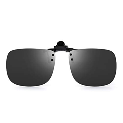 JM Polarizadas Clip en Gafas de Sol Sin Marco Flip up Lente Para Gafas Graduadas Gris precio