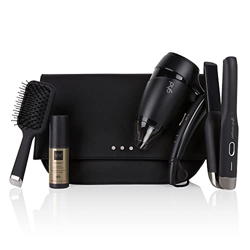 ghd on the go gift set - set de regalo plancha de pelo Inalámbrica unplugged y secador de viaje flight, negro precio