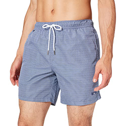 Cortefiel BAÑO GEOMET Repreve Poliester Reciclado Bañador, Navy, S para Hombre en oferta