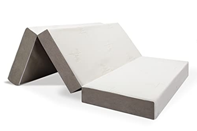 Milliard Colchón Plegable de Tres Partes, 15cm de Profundidad, para Huéspedes con Funda Removible y Base Antideslizante (Doble 190 x 135 cm)