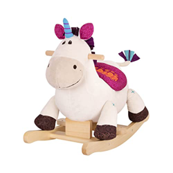 B. toys – Dilly Dally unicornio mecedor de madera – Mecedora Rocker – Suave juguete Montable para niños y bebés de 18 meses en adelante en oferta