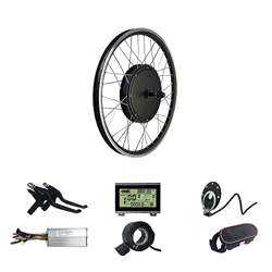 Kit de conversión de Bicicleta eléctrica 48V1000W tracción Trasera 26 Pulgadas, Pantalla LCD3, fácil de Instalar, Lleno de Potencia características