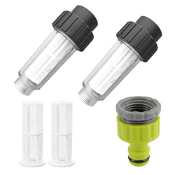 ADDLIVE Filtro de Manguera de Jardín de 3/4 Pulgadas para Limpieza a Alta Presión Kärcher, 2 Filtros de Agua para Karcher con Conector de Tubería para características