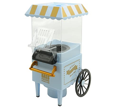 Palomitero tipo carrito de estilo retro Potencia continua 1200 W, potencia máxima 1350 W, tensión 230 V, 50 Hz