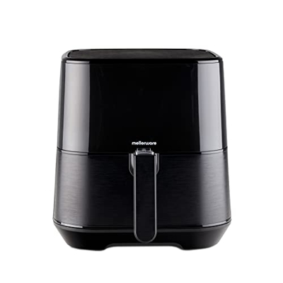 Mellerware - Freidora sin Aceite XL Crunchy! 1500W | 5,5L | 10 Programas Predefinidos | Temporizador Programable | Air Fryer 80-200ºC | Sin BPA/PFOA |