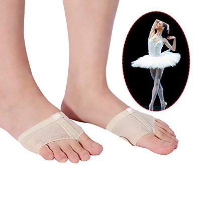 Tangas de Pie,Las Patas de Baile Ballet Cubren Almohadilla del Dedo del Pie Microfibra Práctica Danza del Vientre Medias Zapatillas Medias Delanteras 