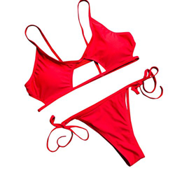 Mujer Bikini 2019 Color sólido Traje de Baño Mujer Dos Piezas Ropa de Playa Conjunto de Bikinis Sexy Push up Bikini Tankinis Mujer Beachwear Bañador M precio