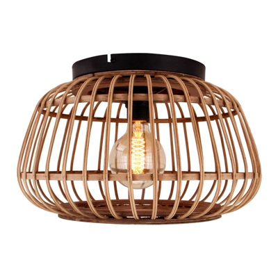 Lindby Bominio plafón de ratán, 40 cm