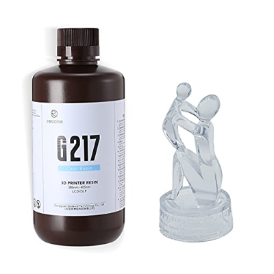 RESIONE G217 Resina de Impresora 3D Transparente Similar al ABS No Amarillea Duro&Resina rígida para impresión 3D DLP MSLA LCD (1000g)