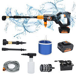 Lospitch Hidrolimpiadora a Batería, 20V MAX 435 PSI Hidrolimpiadora de Alta Presión Portátil con Boquilla Multifunción 6 en 1, 5m Manguera, para la li en oferta