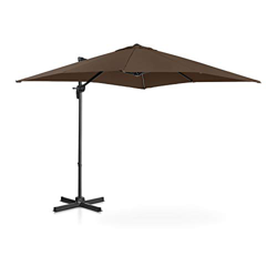 Uniprodo Sombrilla Tipo Semáforo Parasol Colgante Uni_Umbrella_2SQ250BR (Pantalla Cuadrada, 250 x 250 cm, Giratoria, Color Marrón) características