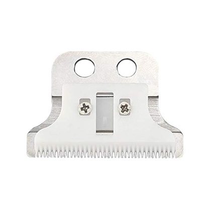LeftSuper Cabezal de Corte de barbero, Cuchillo Fijo, Cuchillo móvil de cerámica para Wahl Clipper Detailer 8081, Piezas de Repuesto
