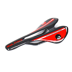 MH96_Italy Sillín de Bicicleta de Fibra de Carbono 3K, Asiento de Bicicleta de Carreras y MTB antipróstata, Super Ligero, 100 g +/-, Rojo precio