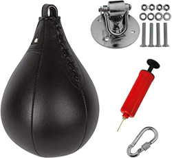 Sfeexun Saco de Boxeo Inflable para Equipos de Gimnasio en Casa, Bola Speed Reflex con Eslabón Giratorio Colgante Y Bomba de Aire Libre para Fitness Y en oferta