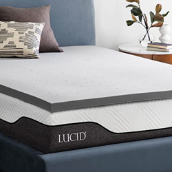 LUCID Sobrecolchón viscoelástico de 5 cm con partículas de carbón de bambú, 80 x 190 cm características