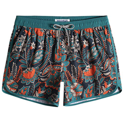 MaaMgic Bañador Hombre de Natación Secado Rápido Interior de Malla 4-Way Stretch Vintage 80s 90s,Flores Naranjas,M precio