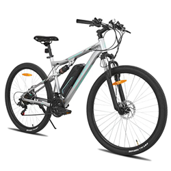 Hiland - Bicicleta eléctrica de 27,5 pulgadas, para hombre y mujer, con suspensión completa, motor de 250 W, batería de litio de 36 V, 10,4 Ah, 21 vel precio