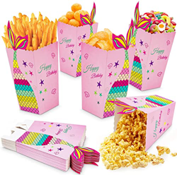 Cajas de Palomitas de Maíz con Forma de Sirena 24 pcs, Sirena Caja de Palomitas, Cajas de Palomitas Sirena, Maíz de Sirena Palomitas Bolsa, Para Fiest en oferta