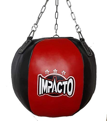 IMPACTO -Saco Boxeo Bola (Negro Y Rojo)