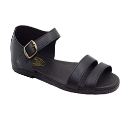 PASARELA - Sandalias Piel 2 Bandas Nazarenos Negras Hebilla Unisex Cuero Hombre Color: Negro Talla: 41 características