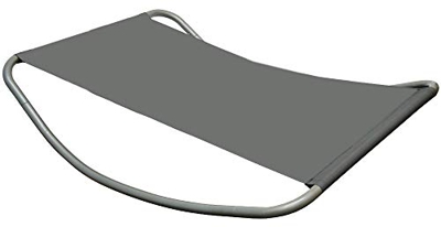 Tumbona con Balancin XXL | mecedora para tomar el sol y relajarse | color gris | 2 plazas ca. 200x130x32 cm | robusto bastidor metálico | moderno con 