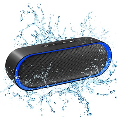 Altavoz Bluetooth 12W, 24H de Reproducción, Altavoz Portatil Bluetooth 5.0, Altavoz Exterior con Micrófono, Altavoces Inalámbrico con AUX/TF, para Móv
