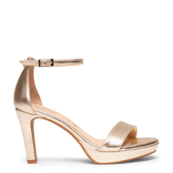 FIESTA Sandalias de tacón alto y plataforma DORADAS P/V en oferta