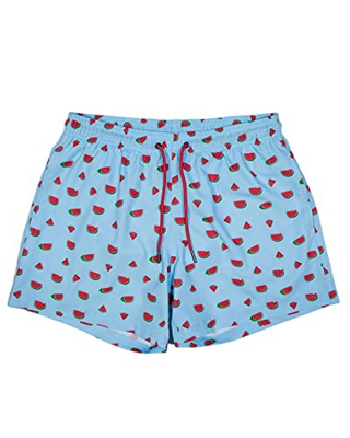 Roits Bañador Hombre Estampado con Dibujos - Traje de Baño de Secado Rápido Playa y Piscina (Sandías - Azul, M)