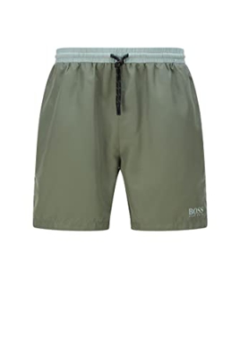 BOSS Starfish Bañadores Ajustados para Hombre, Open Green360, M