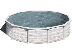 Gre KITPR558N – Piscina Desmontable con decoración nórdica, 550 x 132 cm, filtración 6 m3/h, con Postes Laterales, Gris precio