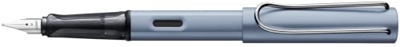 Lamy 1235645 AL-star 38 - Pluma estilográfica de aluminio de color azul con mango transparente y pluma de acero, plumín F