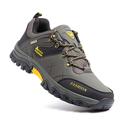Zapatillas Trekking Hombre Antideslizantes Zapatos de Senderismo Transpirable Botas Montaña Bajas al Aire Libre 3 Verde 45 EU en oferta