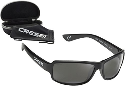 Cressi Ninja Floating - Gafas Flotantes Polarizadas para Deportes con una protección 100% UV Adultos Unisex, Negro/Negro Brillantes