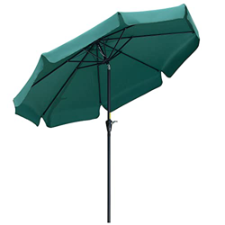 Outsunny Sombrilla de Jardín Ø266x250 cm Protección UV50+ Parasol de Aluminio Inclinable con Techo de Ventilación y Manivela para Terraza Balcón Exter en oferta