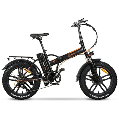 Bicicleta eléctrica, Youin You-Ride Texas, plegable, ruedas FAT de 20 pulgadas, autonomía hasta 45 kilómetros, cambio de marchas Shimano