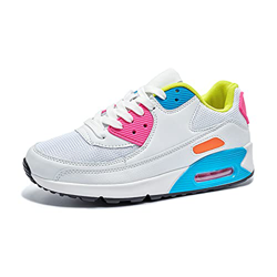 Zapatillas de Deportivas Mujer Zapatos para Correr Hombre Calzado Deportivo Sneakers Caminar Tenis Zapatillas de Running Fitness Malla Blanco/Rosa EU3 características